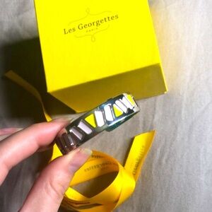 Les Georgettes bracelet with leather band